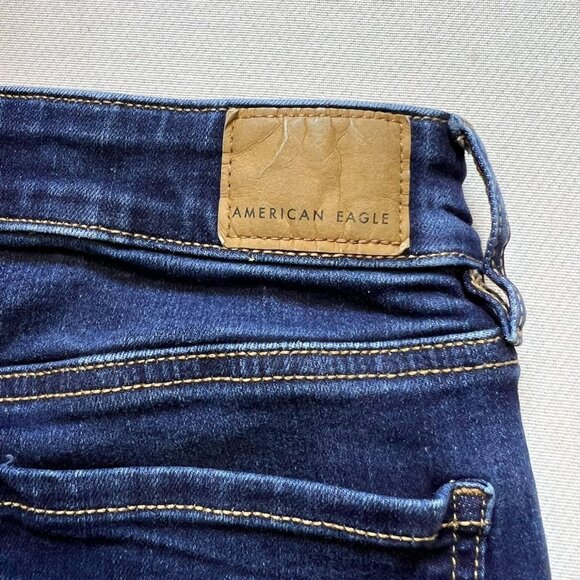 American Eagle Womens Skinny Ankle Jegging Jeans Super Stretch Size 4 Long Blue - Picture 11 of 11